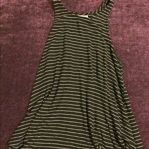 Black and white striped flowey tank